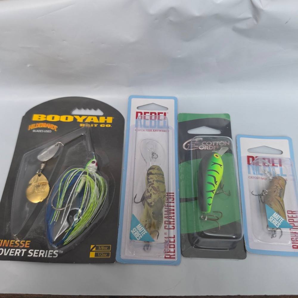 Creek Bundle Booyah Rebel Cotton Cordell Fishing Lure Lot 4pc Multicolor Curated